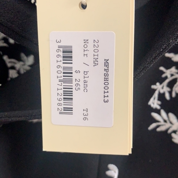 Maje Black Embroidery High Waisted Shorts - Picture 5 of 6